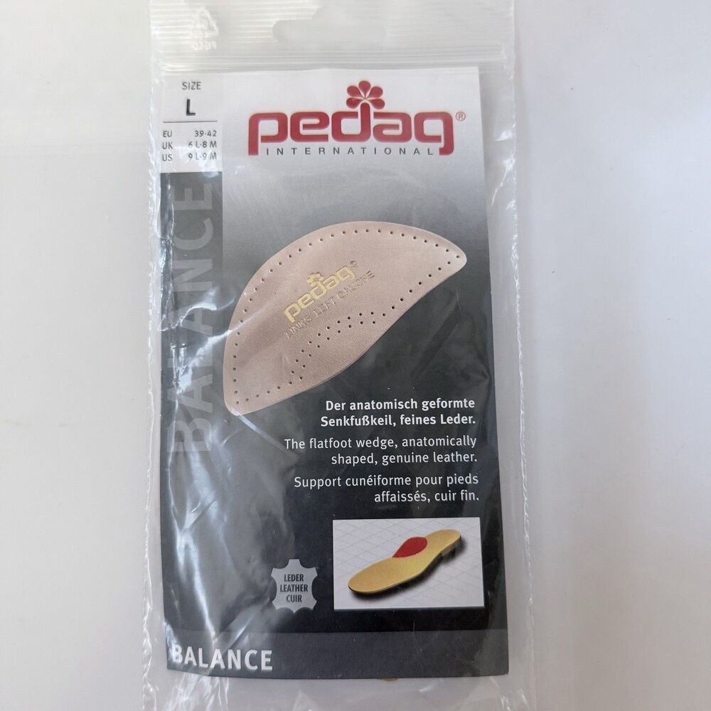 Pedag Balance Leather Arch Support for Shoes/Boots EU 39-42 UK 6L•8M US 9L•9M